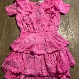 LoveShackFancy Vibrant Pink Lace Dress